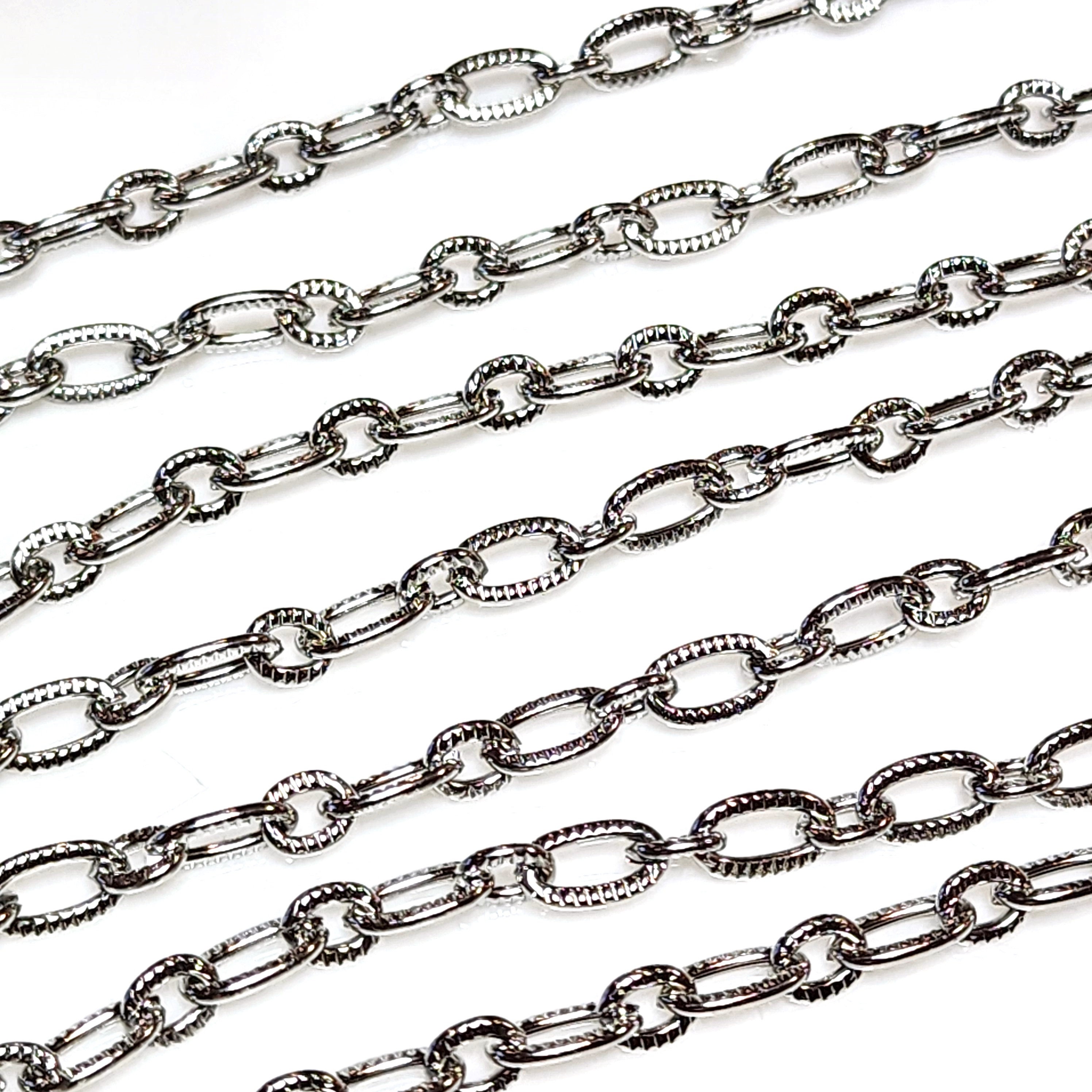 Decorative Jewelry Making Chain, Stainless Steel Alternating