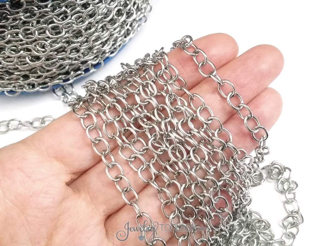 Stainless Steel Jewelry Chain Hypoallergenic 304 Stainless Etsy