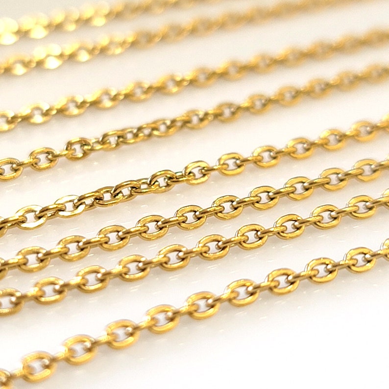 Gold Stainless Steel Chain Bulk Jewelry Making Chain Non Etsy
