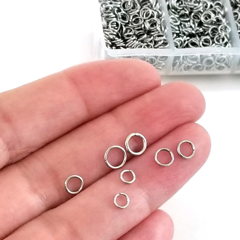 Small Thin Jump Ring Kit 2500 Assorted Light Duty Stainless | Etsy