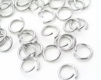 Open Heavy Duty Jump Rings, 16 gauge, 1.2mm Thick, Stainless Steel, Unsoldered, Choose 6mm, 7mm, 9mm or 10mm, Lot Size 300 to 1000