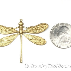 Brass Dragonfly Pendants Unplated 42x50mm Extra Large USA - Etsy