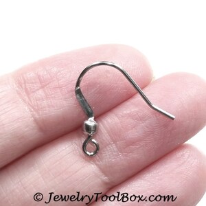 May include: Silver earring hook with a small ball at the top.