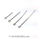 Eyepins Stainless Steel, 100 Pieces (Approx), 20mm, 30mm, 40mm, 50mm, 3/4 inch to 2 inches, 22 gauge, 0.6mm, Hypoallergenic, ##1311 
