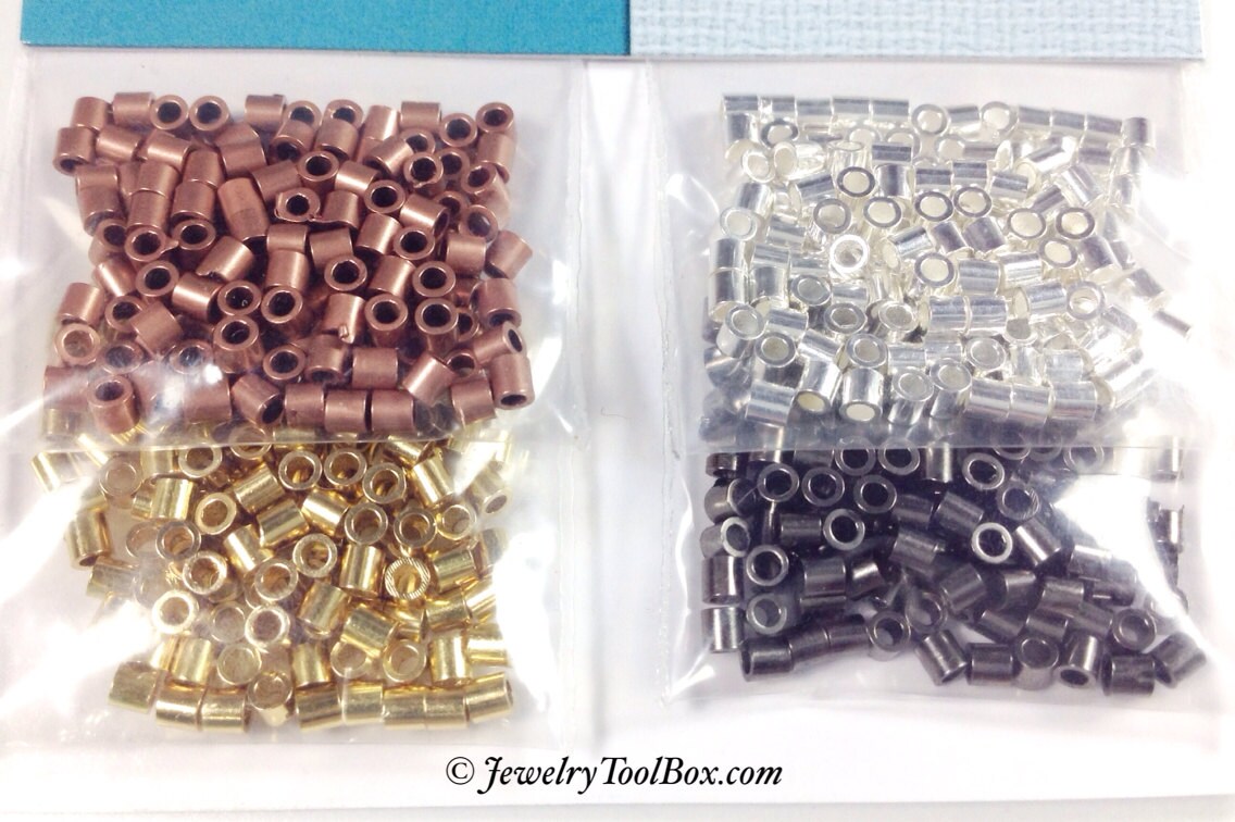 Crimp Bead Tubes Assorted Colors 500 Pieces 2x2mm Copper Etsy