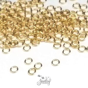 Jump Rings, Gold Stainless, 100 Pieces, WARNING Read Description, Jewelry Making Supplies, Gold Findings, Choose Your Size image 1