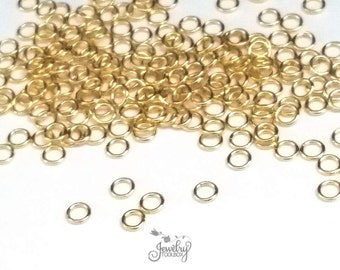 Jump Rings, Gold Stainless, 100 Pieces, WARNING Read Description, Jewelry Making Supplies, Gold Findings, Choose Your Size