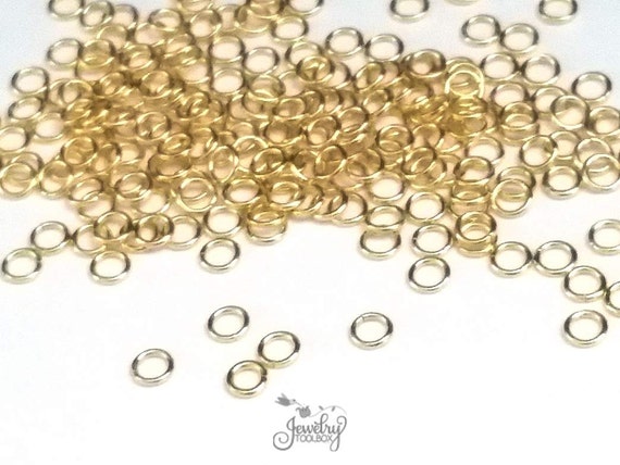 Jump Rings, Gold Stainless, 100 Pieces, WARNING Read Description, Jewelry  Making Supplies, Gold Findings, Choose Your Size 