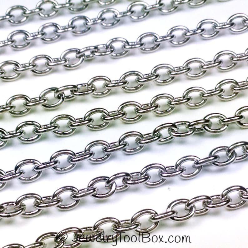 Stainless Steel Jewelry Chain Hypoallergenic 304 Stainless Etsy