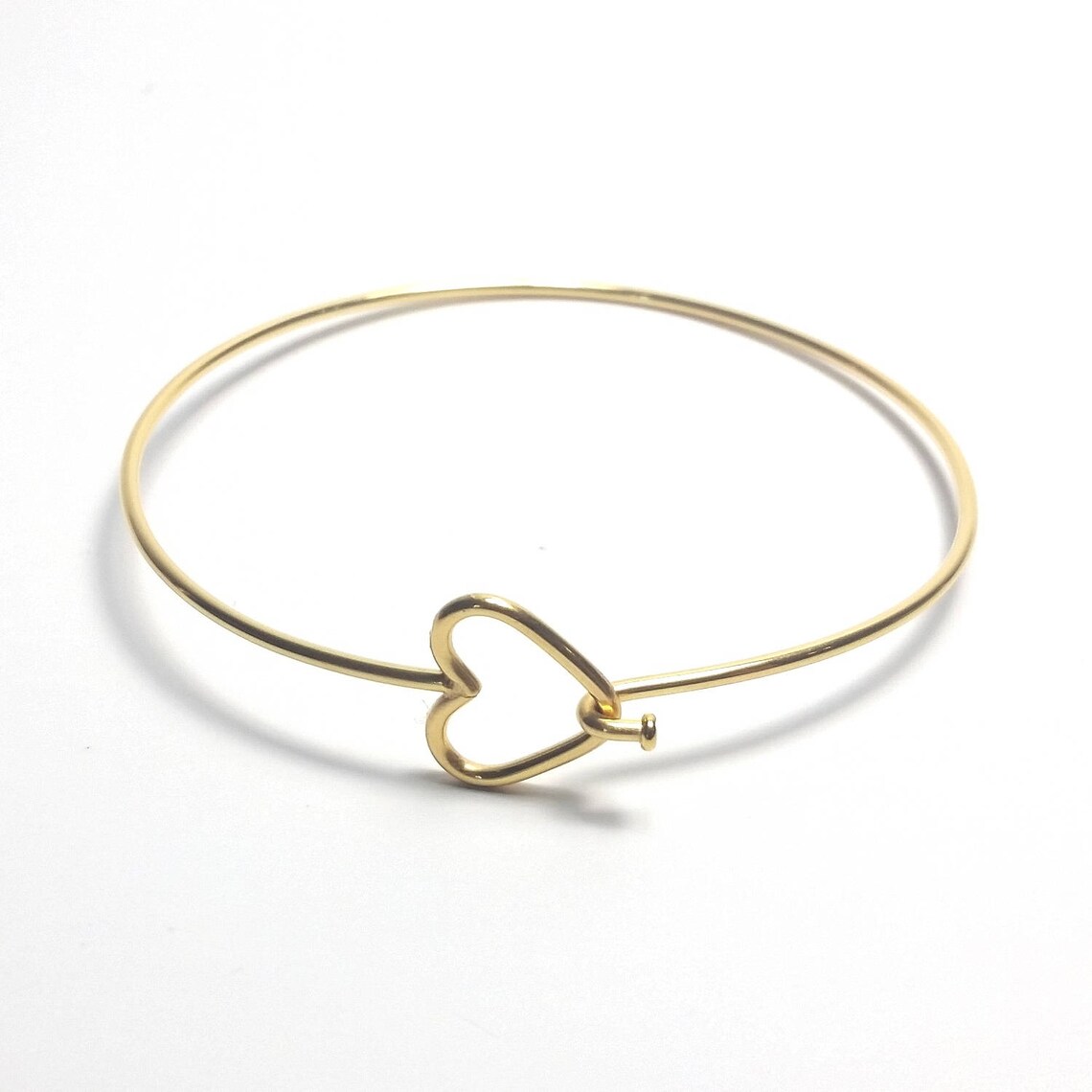 Gold Heart Bracelet Stainless Steel Bangle Jewelry Making Etsy