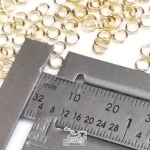 Jump Rings, Gold Stainless, 100 Pieces, WARNING Read Description, Jewelry Making Supplies, Gold Findings, Choose Your Size image 2