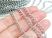 Stainless Steel Chain, Bulk Extender Twist Chain, Charm Bracelet Chain, Open Link, 3.5x5.5x0.75mm, Lot Size 4 to 20 feet, #1950 