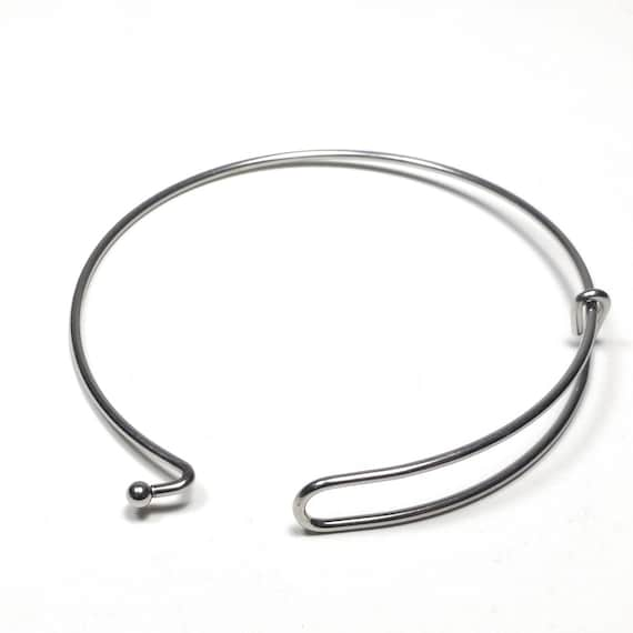 Stainless Steel Bracelet Finding for Charms, Jewelry Making Supplies, 60mm  Diameter less Than About 2-1/2 Inches, Lot Size 5 to 10, 1803 