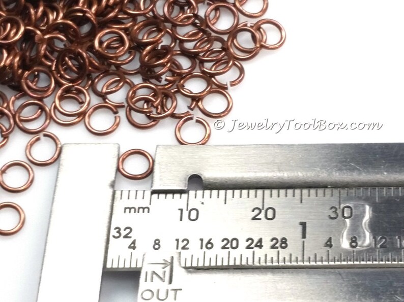 Copper Jump Rings Brass Antique Copper Finish 5x0.8mm 20 Etsy