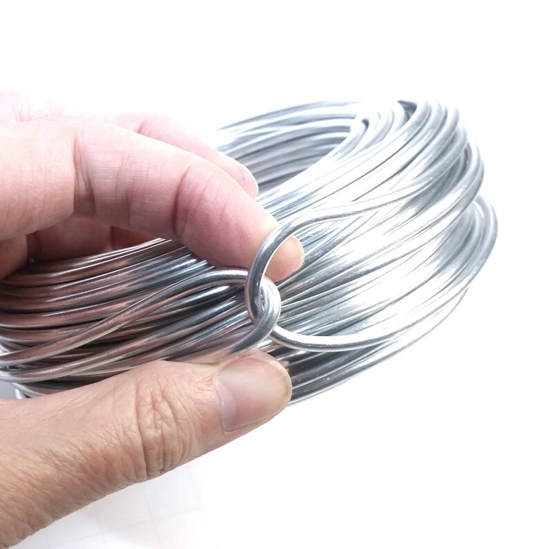 Bulk Aluminum Wire 2mm Thick Round Silver Color 500 Grams Etsy