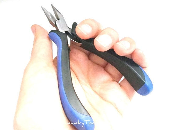 Ergonomic Chain Nose Pliers Wire Wrapping with Foam Handles Jewelry Making  Tool