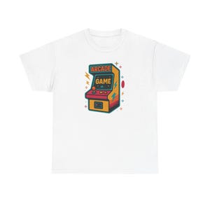 Arcade Game Tee | Retro Gamer T-Shirt, Unisex Heavy Cotton Tee, Video Game Shirt, Gift for Gamers, Nostalgic Gaming Apparel