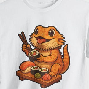 Bearded Dragon Sushi Tee | Cute Lizard Shirt, Unisex Cotton T-Shirt, Animal Lover Gift, Fun Casual Wear, Unique Graphic Tee