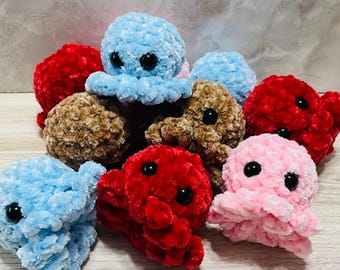 Crochet Mini Octopus, Handmade Sea Plushies For Children: Assorted Colors For Party Favors