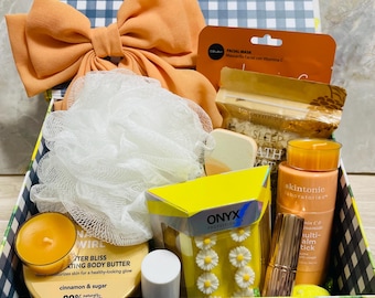 Citrus Spa Gift Box, Lemon Self-Care Kit, Skincare