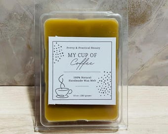 Coffee Scented Handmade Wax Melts, Natural Aromatherapy For Home, Small Batch Fragrance
