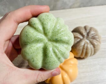 Pumpkin Shaped Artisan Soap, Fall Home Decor Bars For The Autumn Season