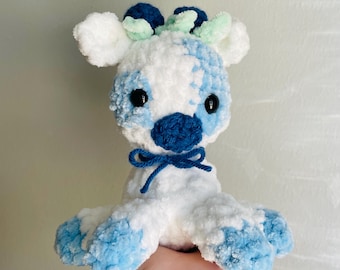 Blueberry Highland Cow Handmade Plush