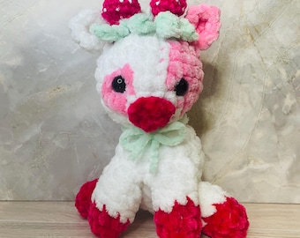 Strawberry Highland Cow Plushie