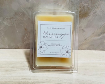 Magnolia Essential Oil Wax Melts, Handmade Floral Scented