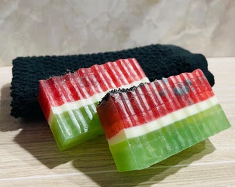 Handmade Watermelon Fruit Scented Soap Slices For Summer, Gifts For All Ages