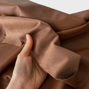 Soft Suede Back Faux Leather Fabric – Water-Resistant, 140cm Wide