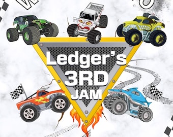 Monster Jam Party Poster - customized
