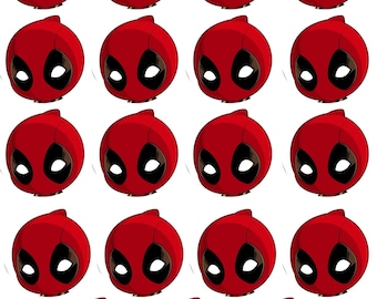 Deadpool cupcake toppers