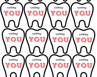 Thank you tags: Dental