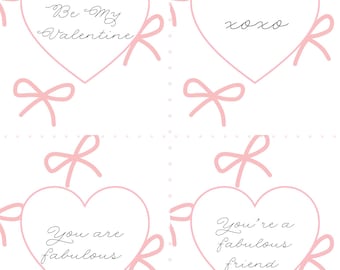 Bow valentine Cards