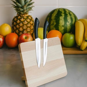 Magnetic Wooden Knife Holder: Personalized Kitchen Organizer