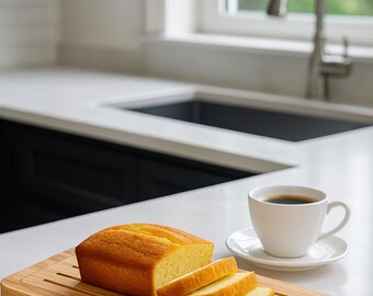 Tabla de cortar pan de madera con bandeja recogemigas, tabla de cortar pan hecha a mano, tabla de pan para la cocina, recogemigas, regalo de inauguración de casa.