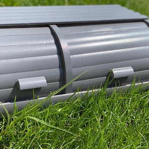 Extra stor brödlåda, stor dubbel brödlåda i trä, stor brödlåda för köksbänkskiva, förvaring för lantbruk, brödlåda med 2 fack.