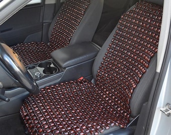 Funda de asiento de coche con cuentas de madera, asiento fresco para camioneros, cojín de asiento con masaje, asiento de coche transpirable, funda de silla con cuentas de madera natural.