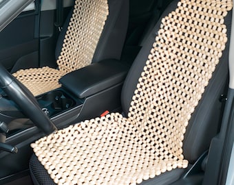 Funda de asiento de automóvil con cuentas de madera, cojín de asiento con masaje, asiento de automóvil transpirable, funda de silla con cuentas de madera natural, asiento fresco para conductor de camión.