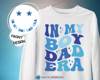 Boy Dad Era SVG PNG: Retro Father's Day Design Bundle (Digital Download)