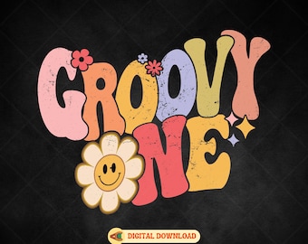 Groovy One PNG SVG: Retro Boho 1st Birthday Design (Digital Download)