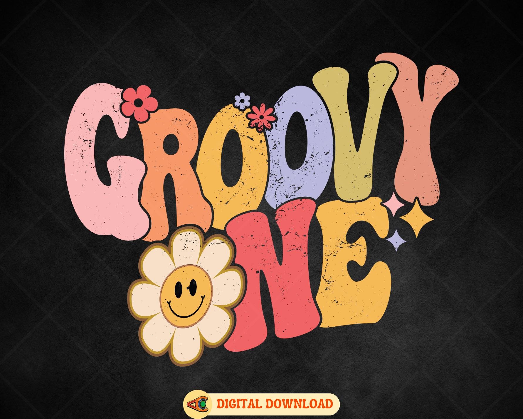 Groovy One Png, Groovy One Svg, Retro Boho Baby Design, Matching Mommy and Me Shirt, 1st Birthday Hippie Shirt, Groovy One Sublimation
