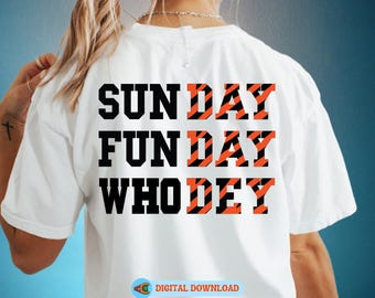 Who Dey Tiger SVG: Game Day Football Cut File (PNG, SVG Digital Download)
