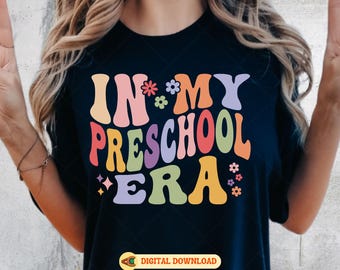 Preschool Era SVG: Groovy Floral Back to School PNG (Digital Download)