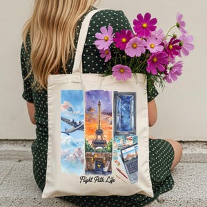 Flight Path Life Travel Tote Bag Flight Attendant Graduation Gift Stewardess Merch Pilot Promotion Gift Flight Simulator Bag Flight Crew Bag