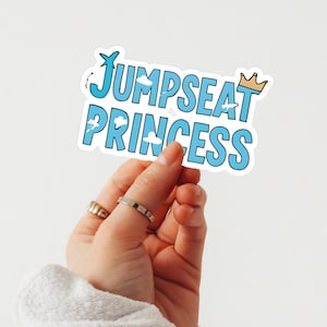 Flight Attendant Stickers Jumpseat Princess Pilot Sticker funny Pilot Girlfriend gift Pilot Wife vinyl sticker aviation sticker humor