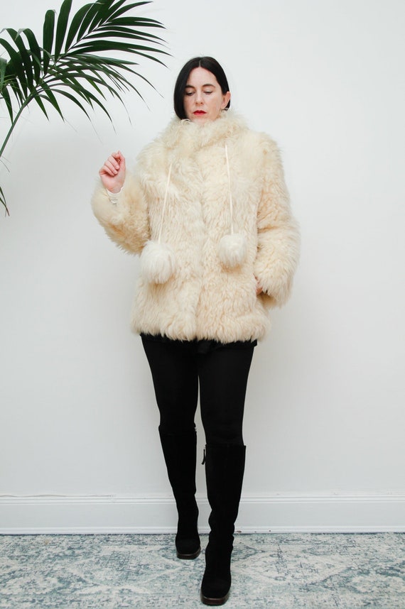 Vintage  Real Sheepskin Fur Lamb fur Shearling Pe… - image 4