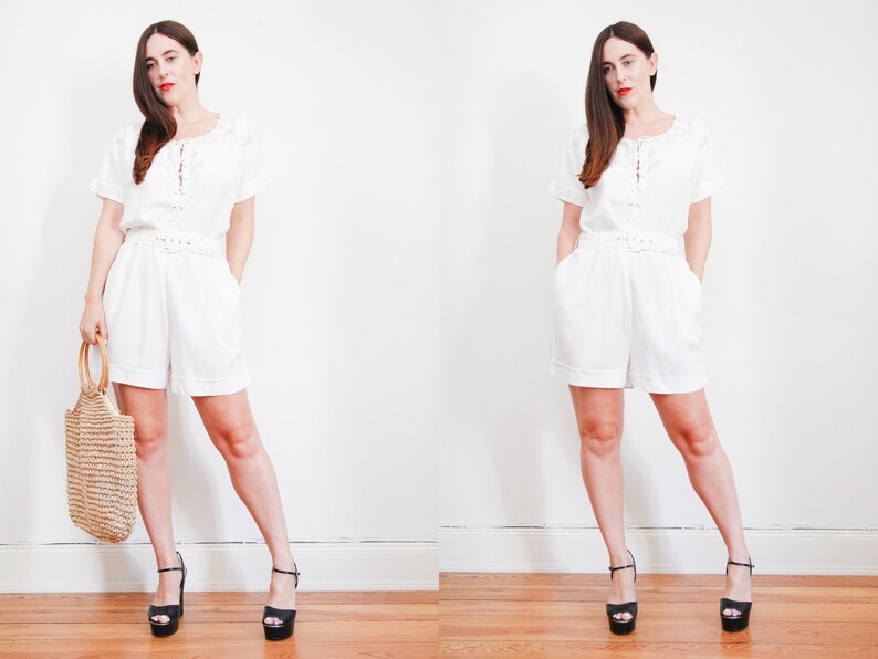 white all in one jumpsuit