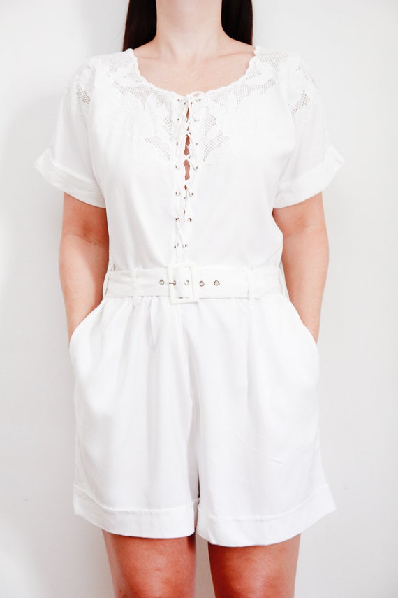 white all in one jumpsuit